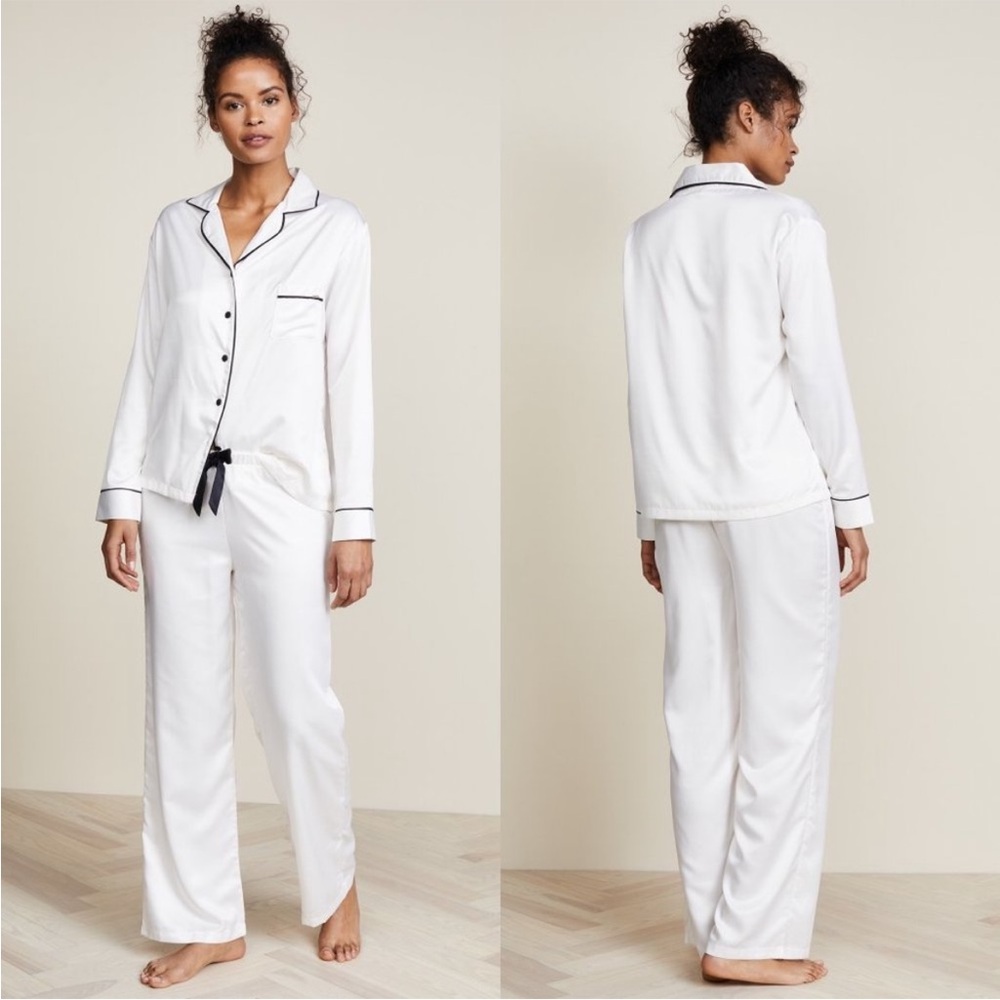 Bluebella Pajama Set Claudia Shirt & Trouser Cream Ivory White Small 6 Bridal